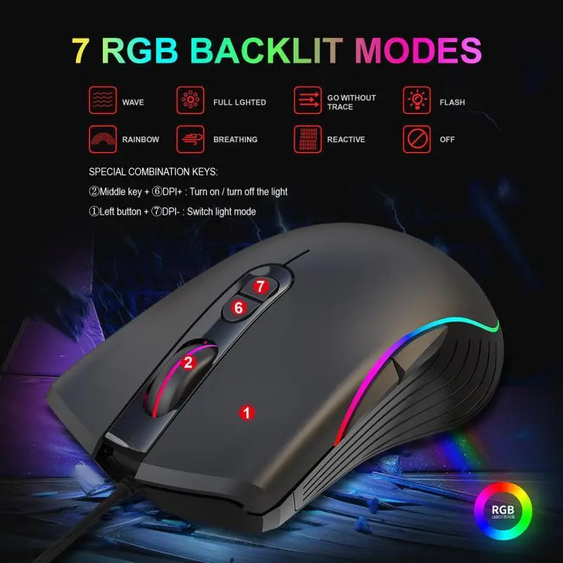 Glowing Gaming Wired Mouse - Image #4